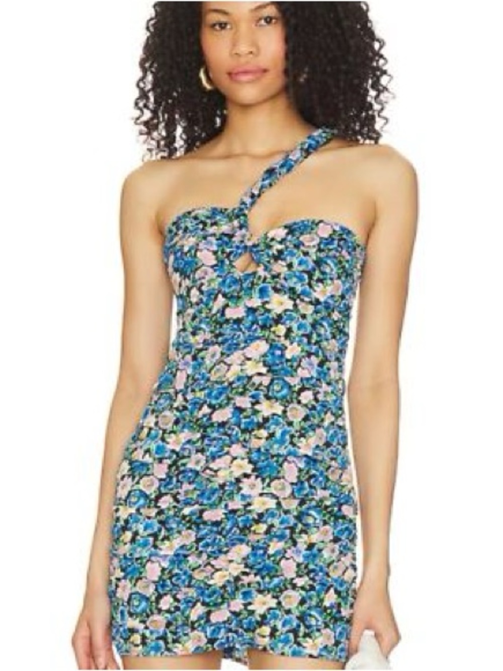 More to Come Maggie Twist Mini Dress in Blue Floral‎ - New with Tags